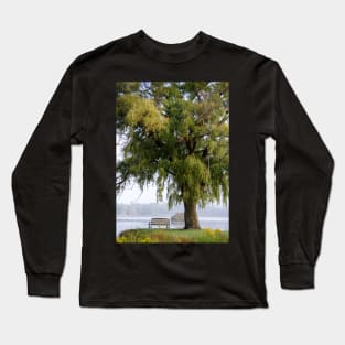 Park bench under the willow Long Sleeve T-Shirt